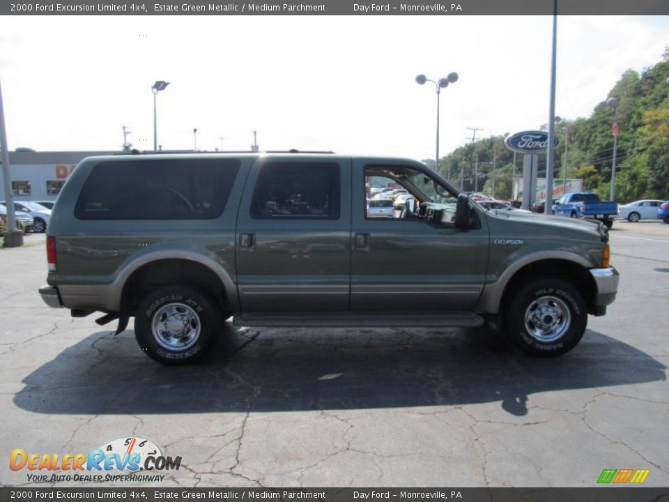 2000 Ford Excursion Limited 4x4 Estate Green Metallic / Medium Parchment Photo #4