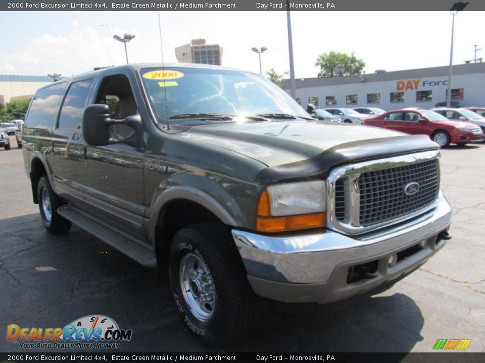 2000 Ford Excursion Limited 4x4 Estate Green Metallic / Medium Parchment Photo #5