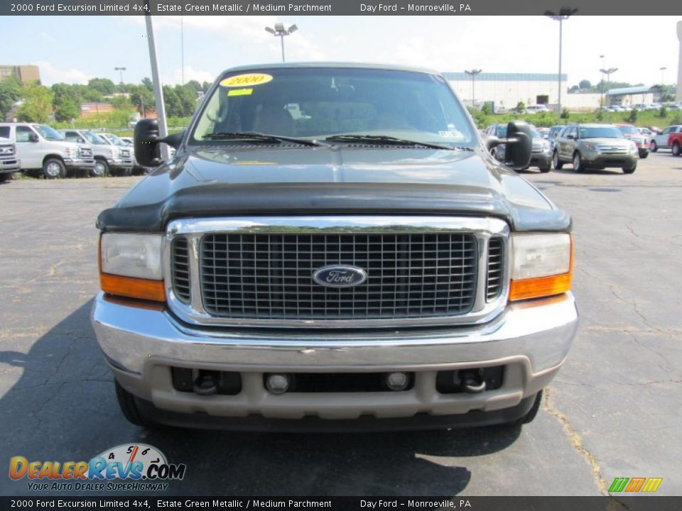 2000 Ford Excursion Limited 4x4 Estate Green Metallic / Medium Parchment Photo #6