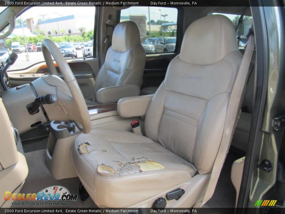 2000 Ford Excursion Limited 4x4 Estate Green Metallic / Medium Parchment Photo #8