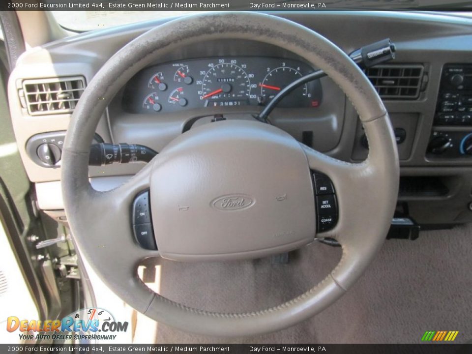 2000 Ford Excursion Limited 4x4 Estate Green Metallic / Medium Parchment Photo #11