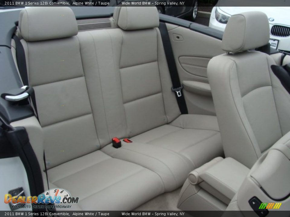 2011 BMW 1 Series 128i Convertible Alpine White / Taupe Photo #14
