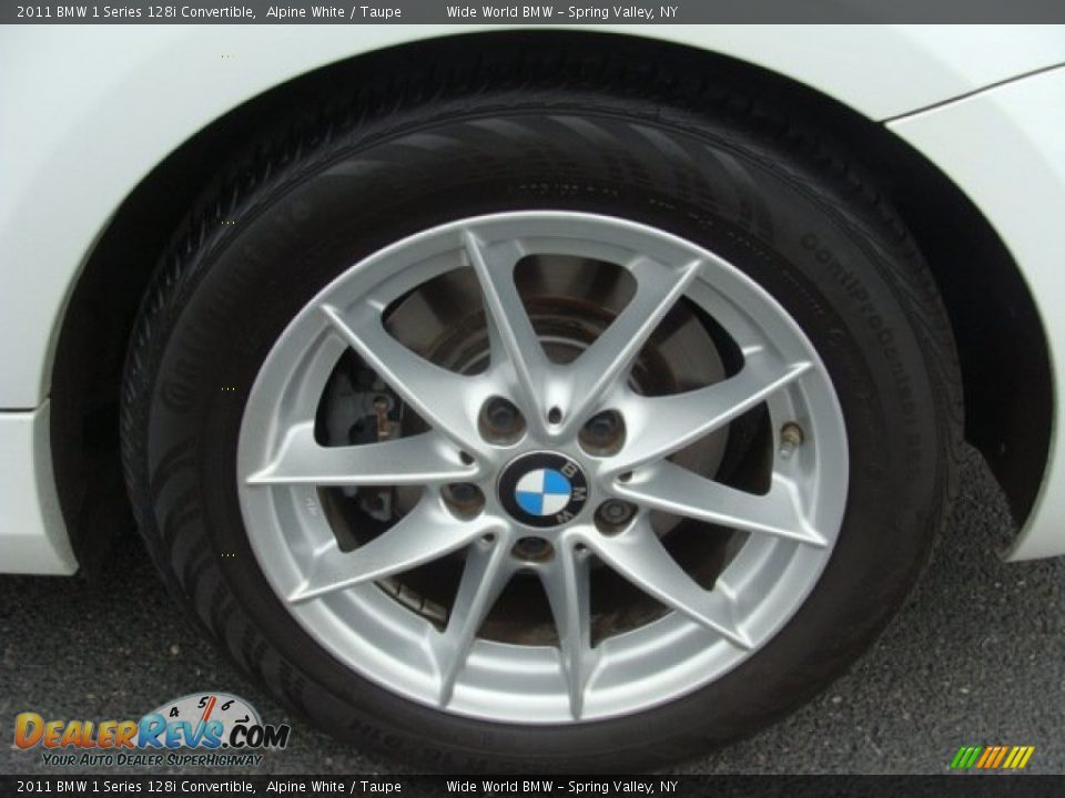 2011 BMW 1 Series 128i Convertible Alpine White / Taupe Photo #16
