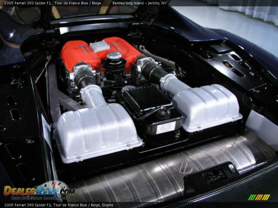 2005 Ferrari 360 Spider F1, Tour de France Blue / Beige, Engine - 2005 Ferrari 360