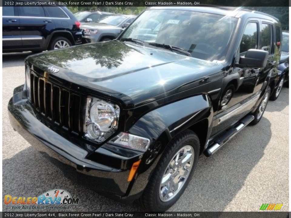 2012 Jeep Liberty Sport 4x4 Black Forest Green Pearl / Dark Slate Gray Photo #1