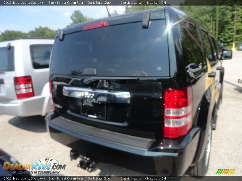2012 Jeep Liberty Sport 4x4 Black Forest Green Pearl / Dark Slate Gray Photo #3