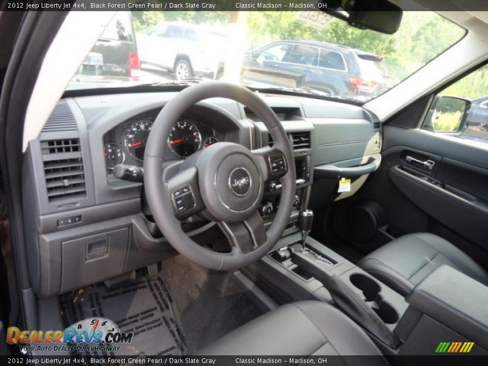 2012 Jeep Liberty Jet 4x4 Black Forest Green Pearl / Dark Slate Gray Photo #8