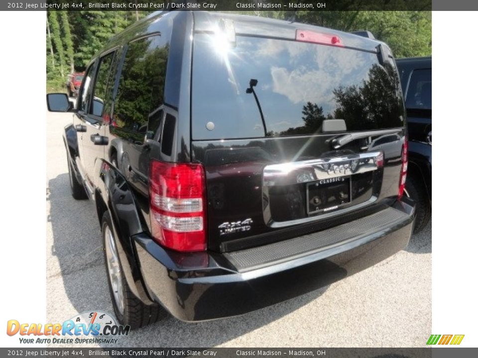 2012 Jeep Liberty Jet 4x4 Brilliant Black Crystal Pearl / Dark Slate Gray Photo #3