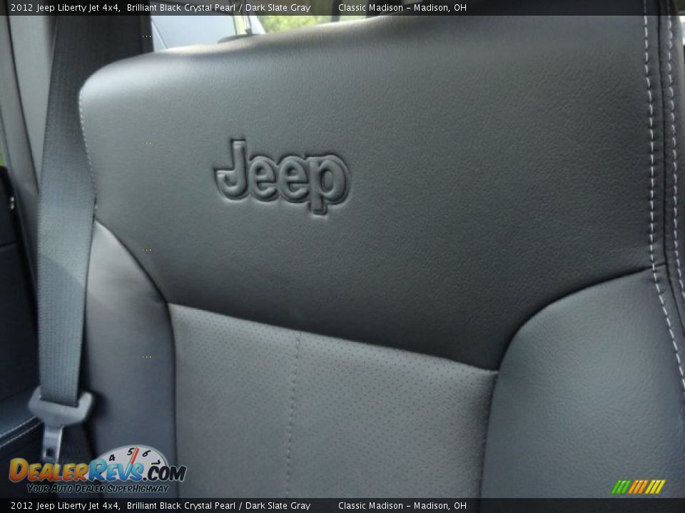 2012 Jeep Liberty Jet 4x4 Brilliant Black Crystal Pearl / Dark Slate Gray Photo #7
