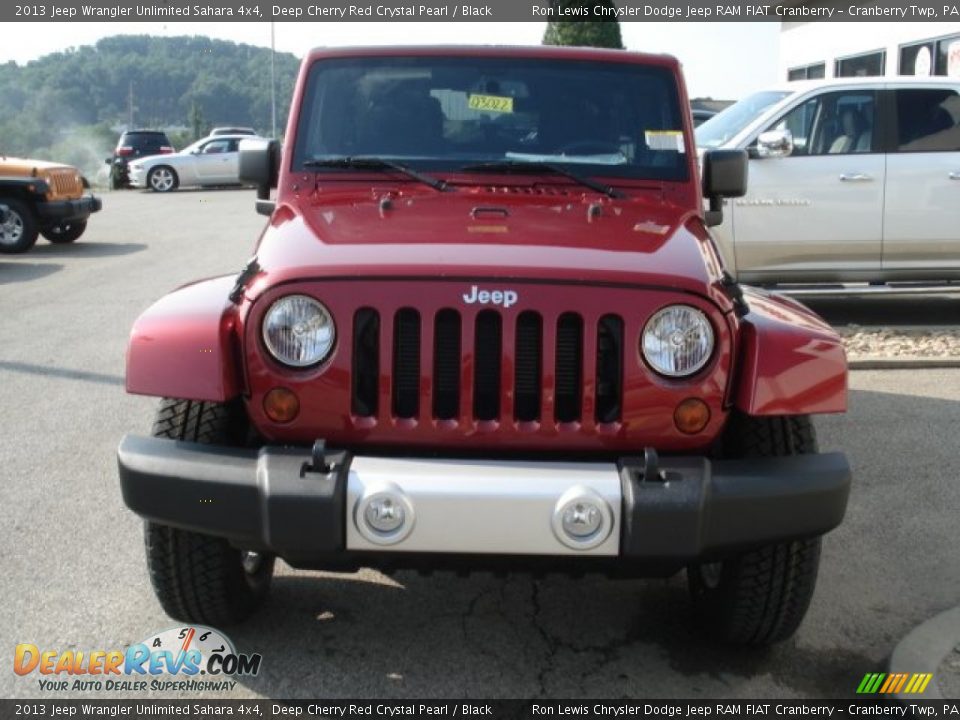 2013 Jeep Wrangler Unlimited Sahara 4x4 Deep Cherry Red Crystal Pearl / Black Photo #3