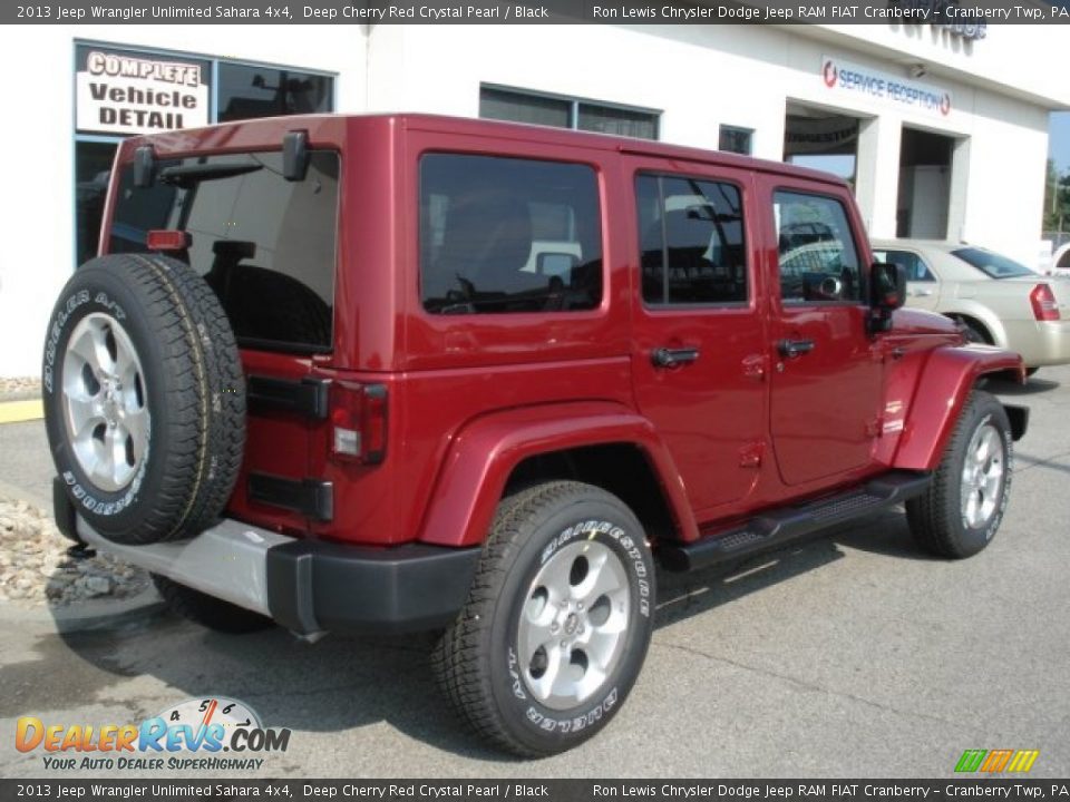 2013 Jeep Wrangler Unlimited Sahara 4x4 Deep Cherry Red Crystal Pearl / Black Photo #8