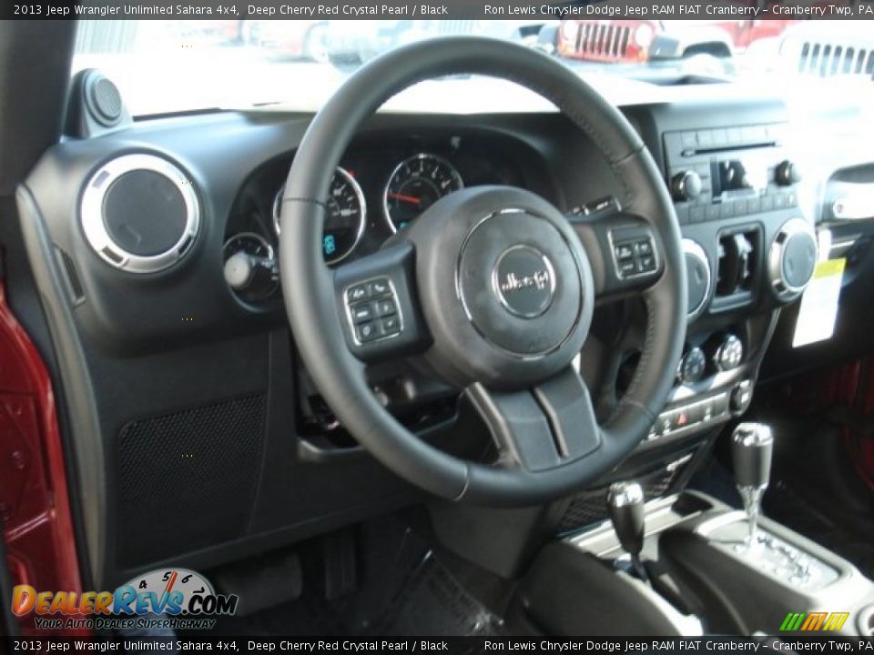 Black Interior - 2013 Jeep Wrangler Unlimited Sahara 4x4 Photo #11