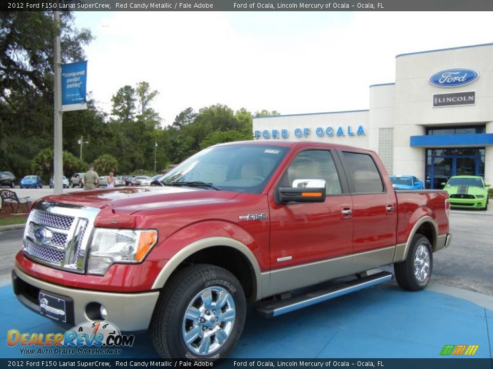 2012 Ford F150 Lariat SuperCrew Red Candy Metallic / Pale Adobe Photo #1