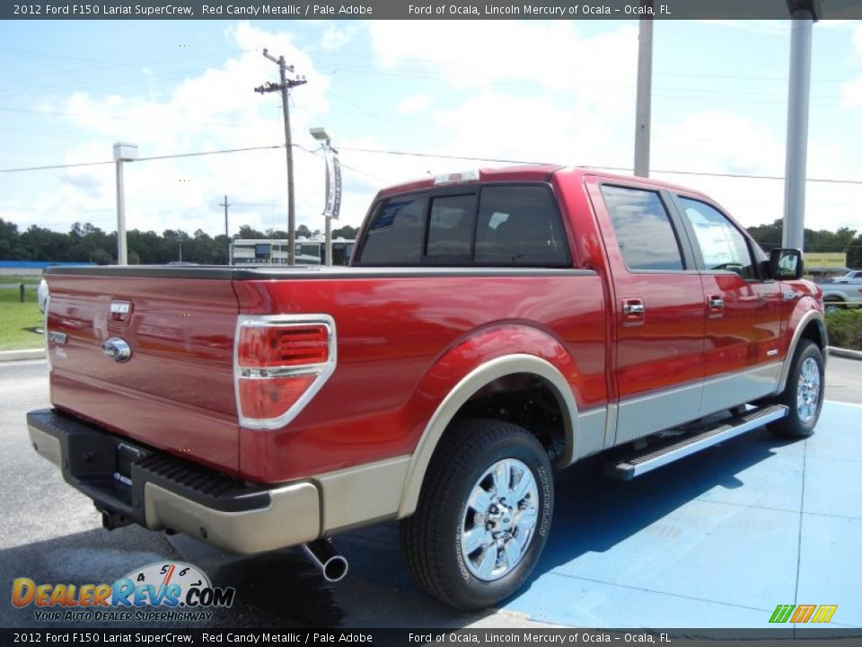 2012 Ford F150 Lariat SuperCrew Red Candy Metallic / Pale Adobe Photo #3