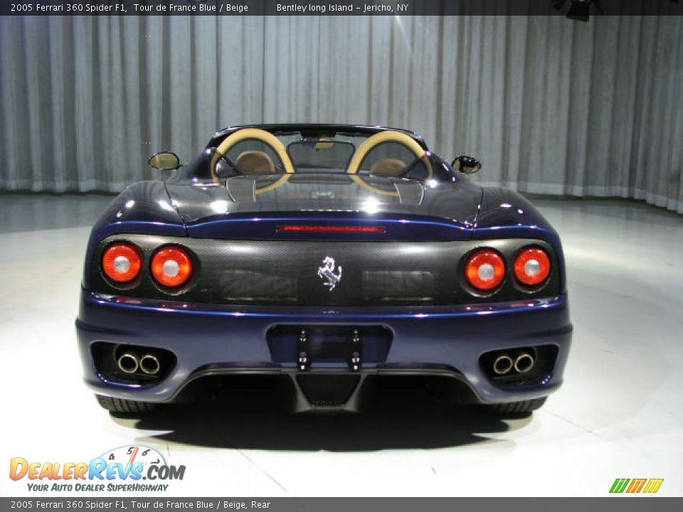 2005 Ferrari 360 Spider F1, Tour de France Blue / Beige, Rear - 2005 Ferrari 360