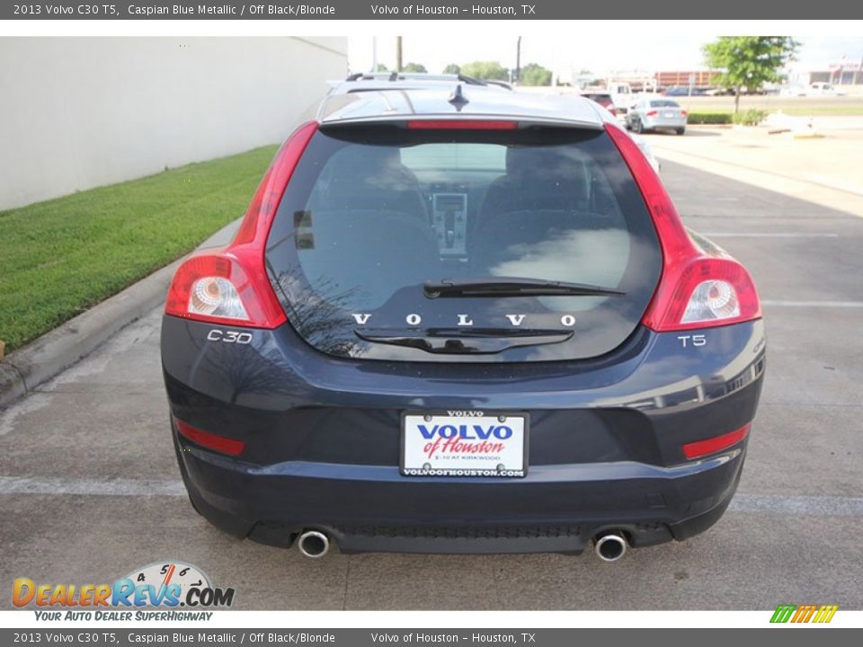 2013 Volvo C30 T5 Caspian Blue Metallic / Off Black/Blonde Photo #17