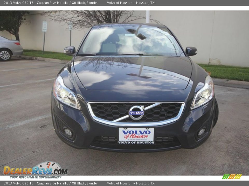 2013 Volvo C30 T5 Caspian Blue Metallic / Off Black/Blonde Photo #19