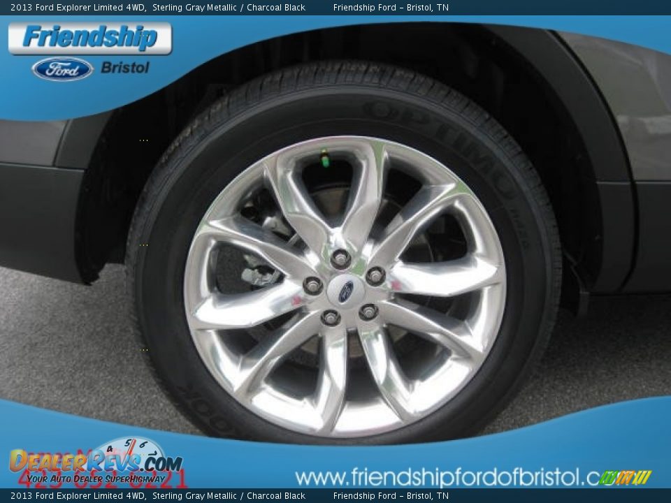 2013 Ford Explorer Limited 4WD Sterling Gray Metallic / Charcoal Black Photo #10