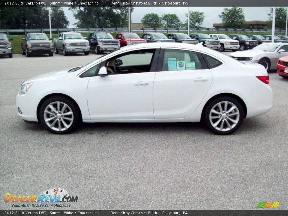 2012 Buick Verano FWD Summit White / Choccachino Photo #12