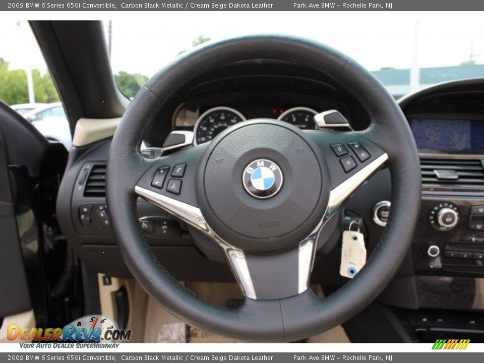 2009 BMW 6 Series 650i Convertible Steering Wheel Photo #16
