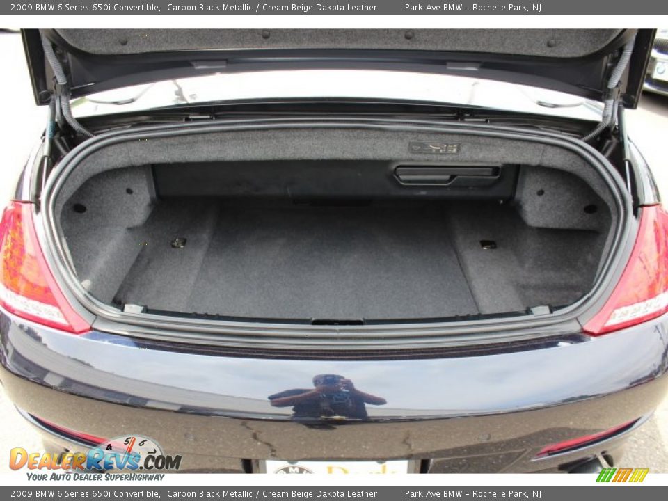 2009 BMW 6 Series 650i Convertible Carbon Black Metallic / Cream Beige Dakota Leather Photo #19