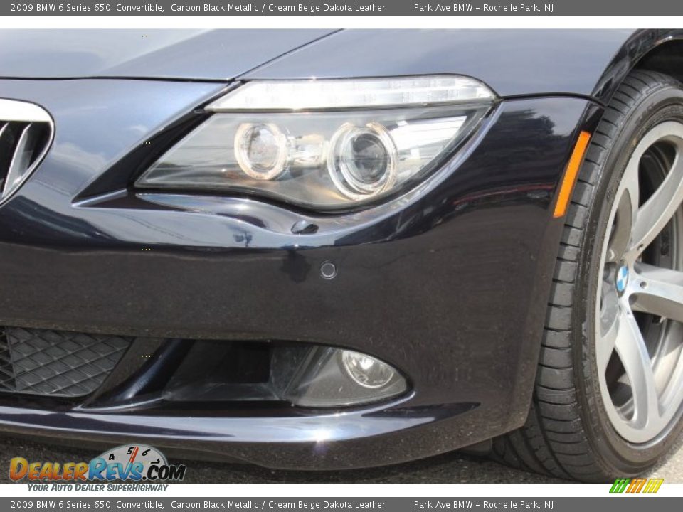 2009 BMW 6 Series 650i Convertible Carbon Black Metallic / Cream Beige Dakota Leather Photo #27