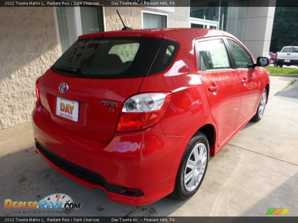 2012 Toyota Matrix L Radiant Red / Dark Charcoal Photo #2