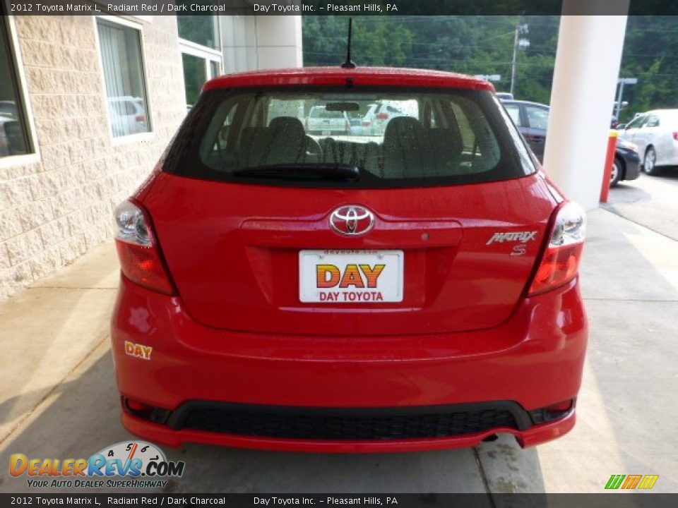 2012 Toyota Matrix L Radiant Red / Dark Charcoal Photo #3