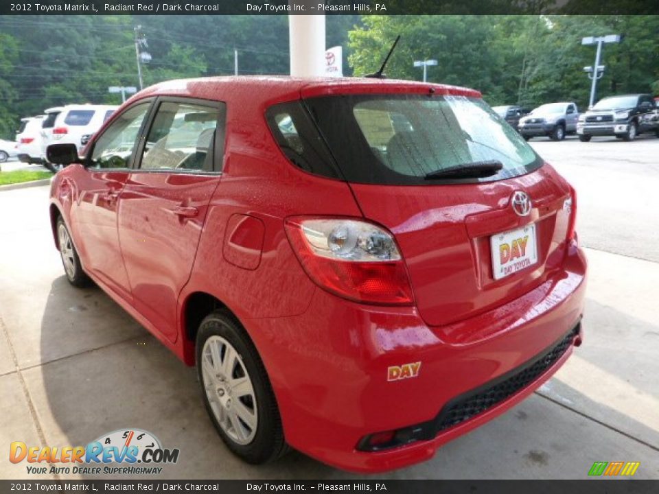 2012 Toyota Matrix L Radiant Red / Dark Charcoal Photo #4