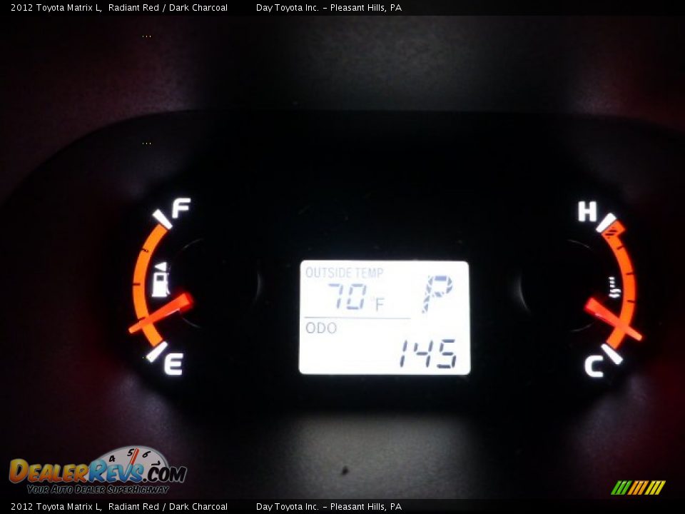 2012 Toyota Matrix L Radiant Red / Dark Charcoal Photo #14