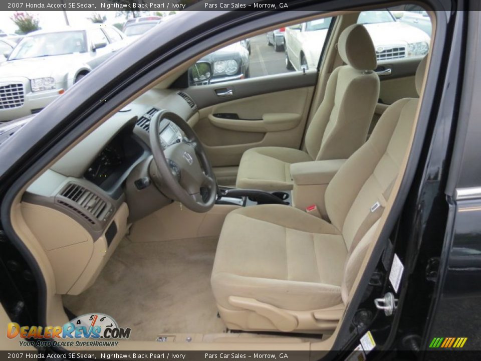 2007 Honda Accord SE Sedan Nighthawk Black Pearl / Ivory Photo #6