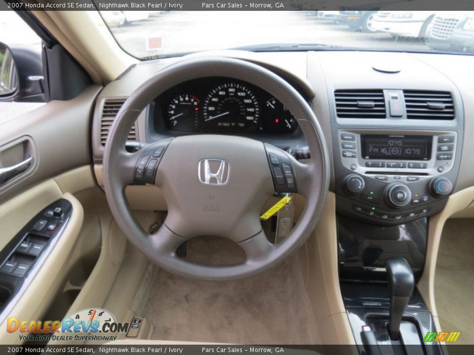 2007 Honda Accord SE Sedan Nighthawk Black Pearl / Ivory Photo #12