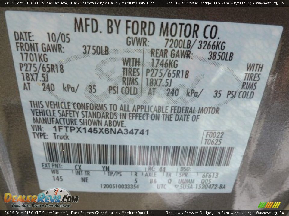 2006 Ford F150 XLT SuperCab 4x4 Dark Shadow Grey Metallic / Medium/Dark Flint Photo #14