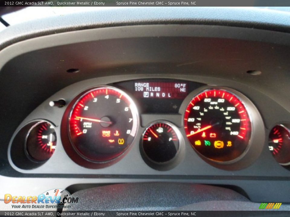 2012 GMC Acadia SLT AWD Quicksilver Metallic / Ebony Photo #16