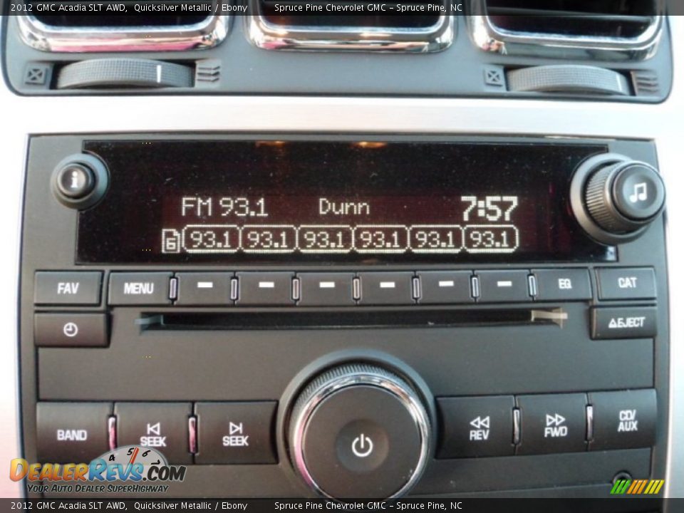 2012 GMC Acadia SLT AWD Quicksilver Metallic / Ebony Photo #20