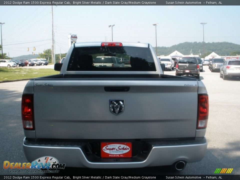 2012 Dodge Ram 1500 Express Regular Cab Bright Silver Metallic / Dark Slate Gray/Medium Graystone Photo #8