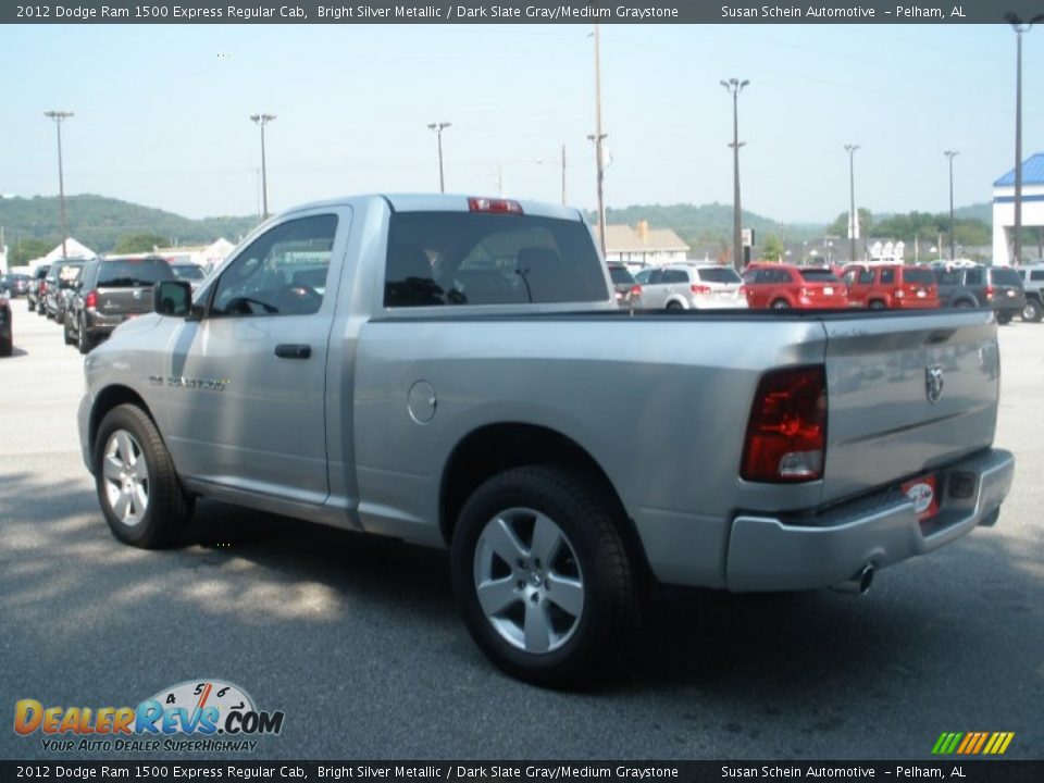 2012 Dodge Ram 1500 Express Regular Cab Bright Silver Metallic / Dark Slate Gray/Medium Graystone Photo #9