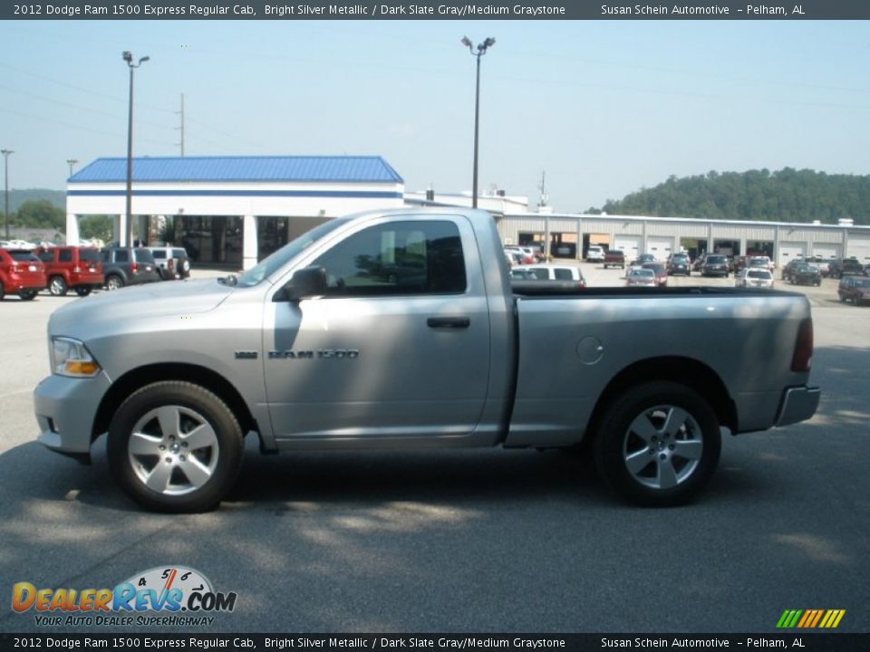 2012 Dodge Ram 1500 Express Regular Cab Bright Silver Metallic / Dark Slate Gray/Medium Graystone Photo #10