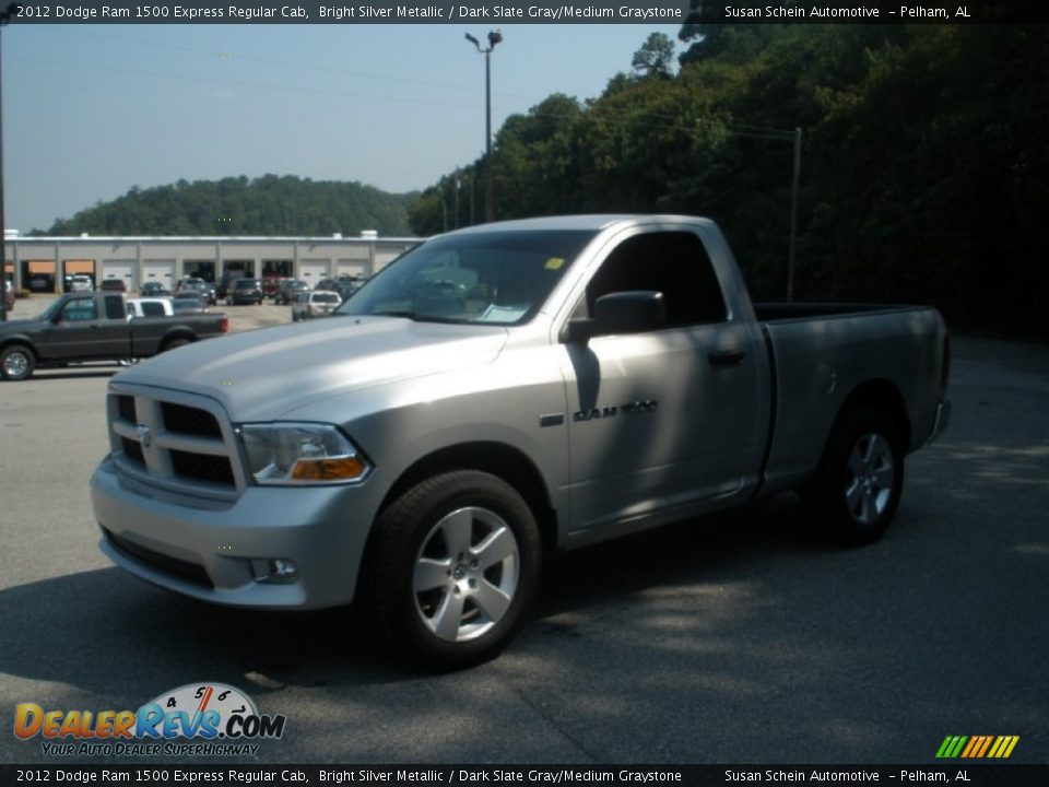 2012 Dodge Ram 1500 Express Regular Cab Bright Silver Metallic / Dark Slate Gray/Medium Graystone Photo #11