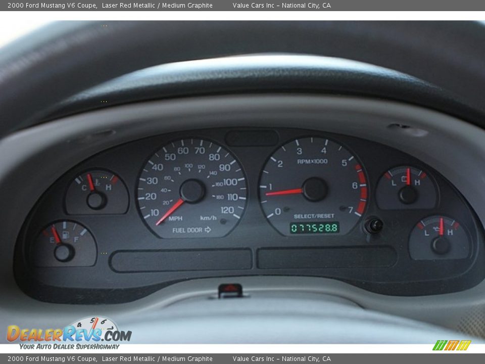 2000 Ford Mustang V6 Coupe Gauges Photo #19