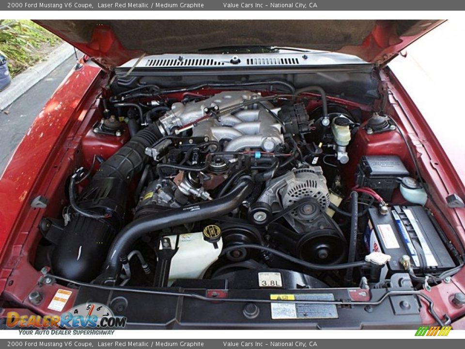 2000 Ford Mustang V6 Coupe 3.8 Liter OHV 12-Valve V6 Engine Photo #36