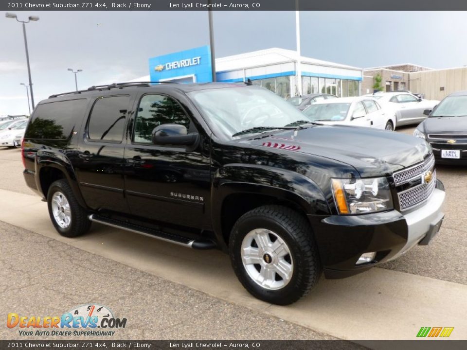 2011 Chevrolet Suburban Z71 4x4 Black / Ebony Photo #2