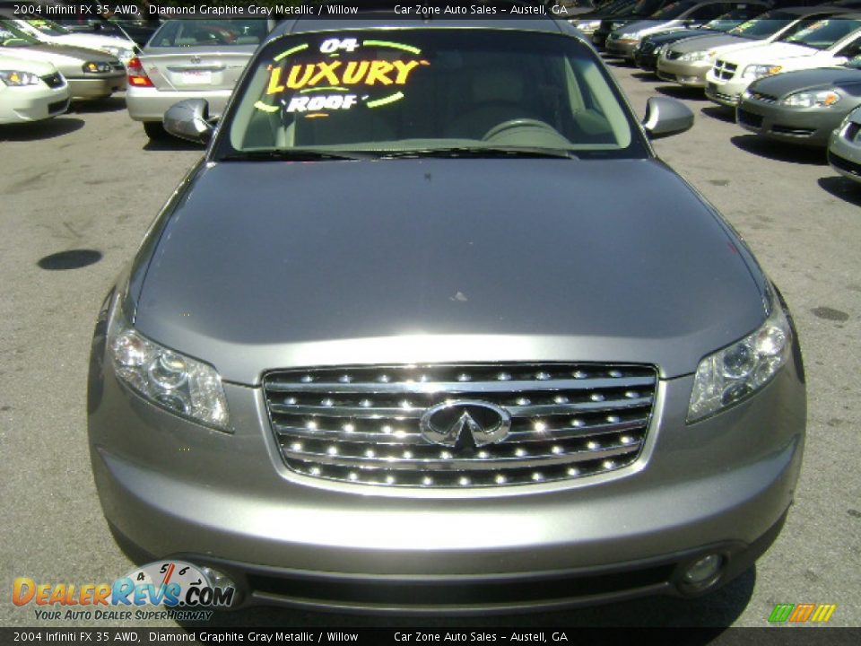 2004 Infiniti FX 35 AWD Diamond Graphite Gray Metallic / Willow Photo #2