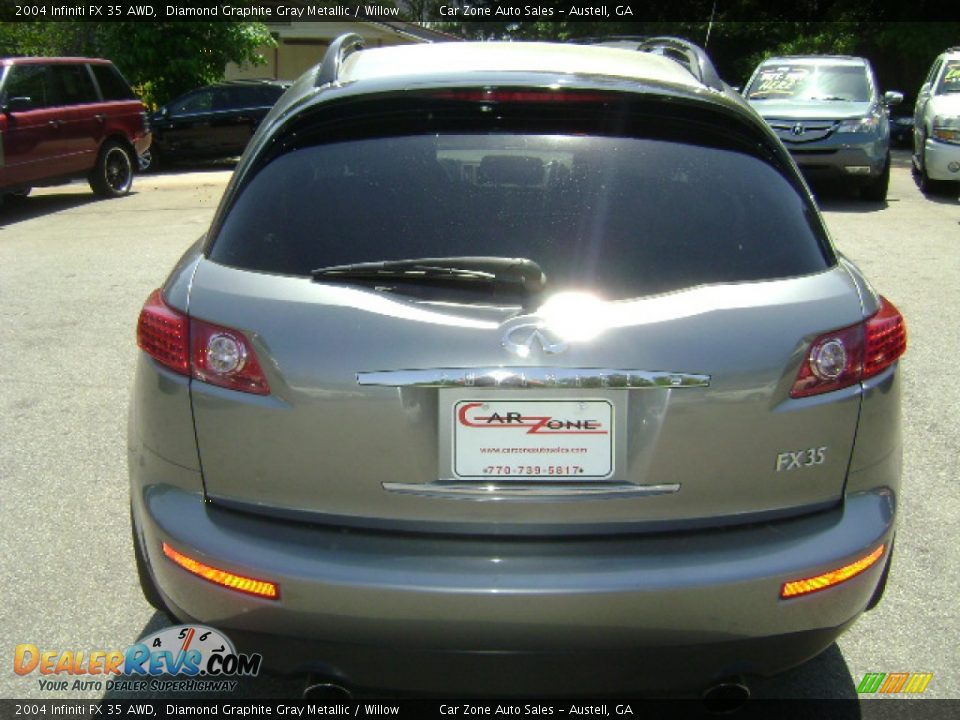 2004 Infiniti FX 35 AWD Diamond Graphite Gray Metallic / Willow Photo #7