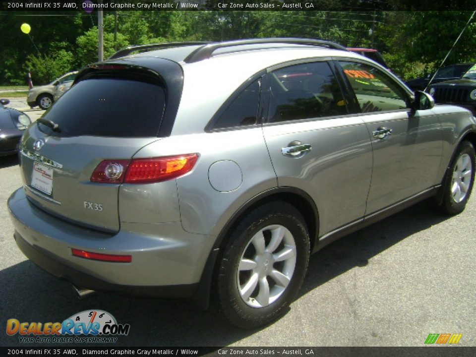 2004 Infiniti FX 35 AWD Diamond Graphite Gray Metallic / Willow Photo #8