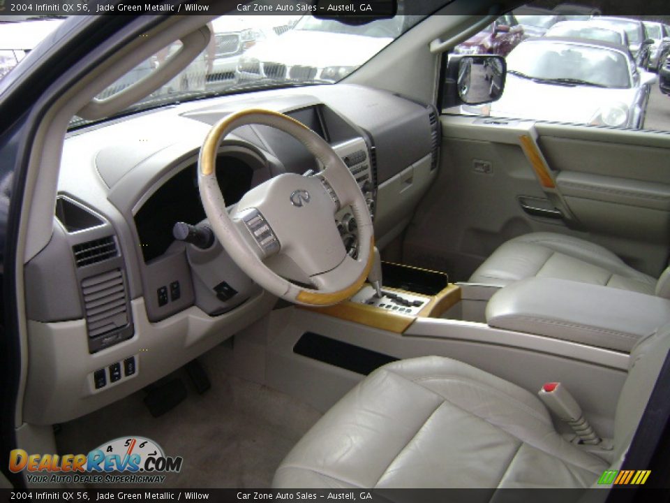 2004 Infiniti QX 56 Jade Green Metallic / Willow Photo #3