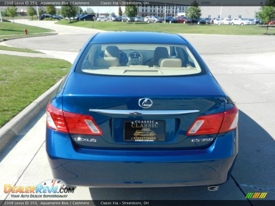 2008 Lexus ES 350 Aquamarine Blue / Cashmere Photo #4