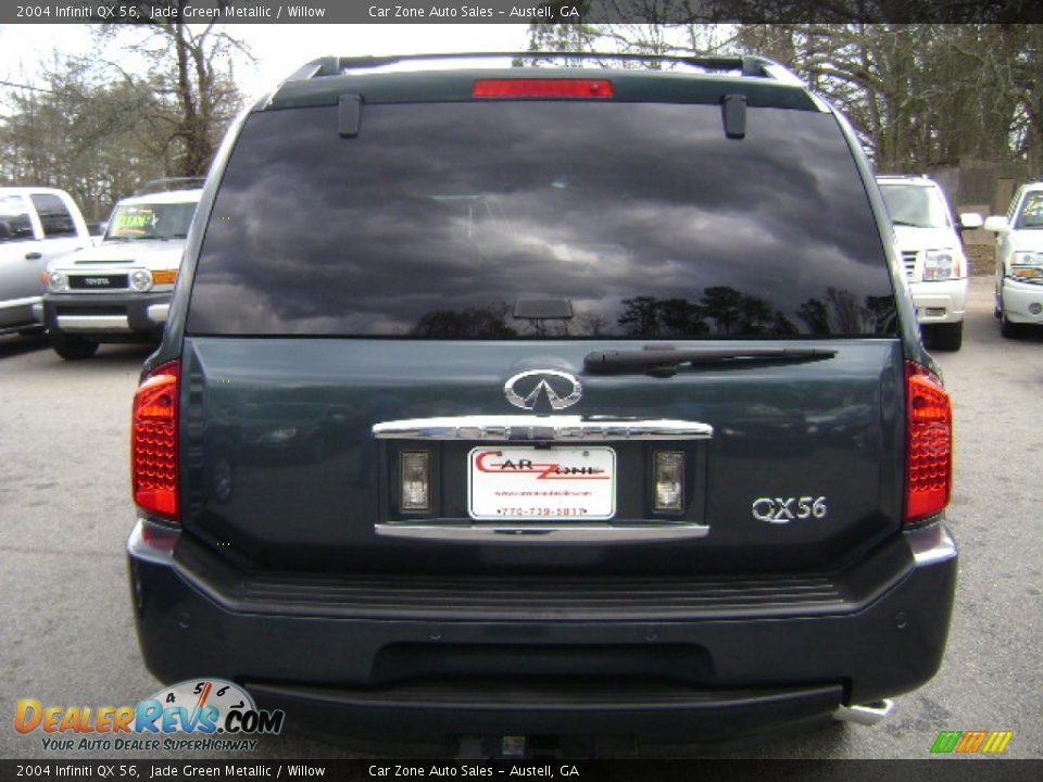 2004 Infiniti QX 56 Jade Green Metallic / Willow Photo #8