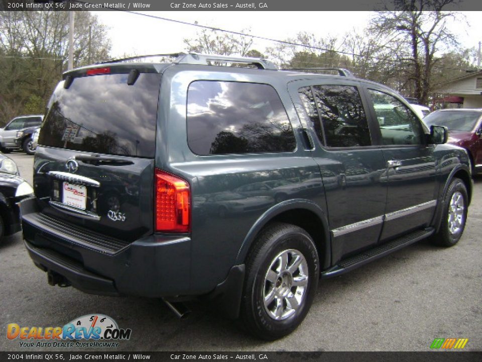 2004 Infiniti QX 56 Jade Green Metallic / Willow Photo #9