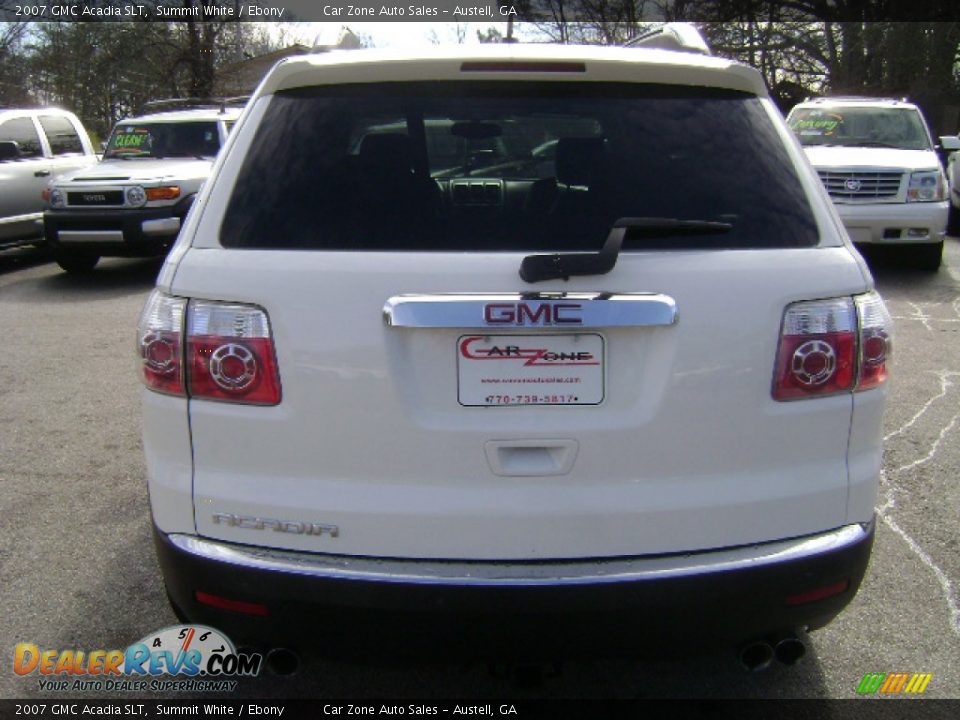 2007 GMC Acadia SLT Summit White / Ebony Photo #10
